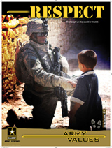 DOD Media - Army Values Respect 18 x 24 Mounted 3408-36619